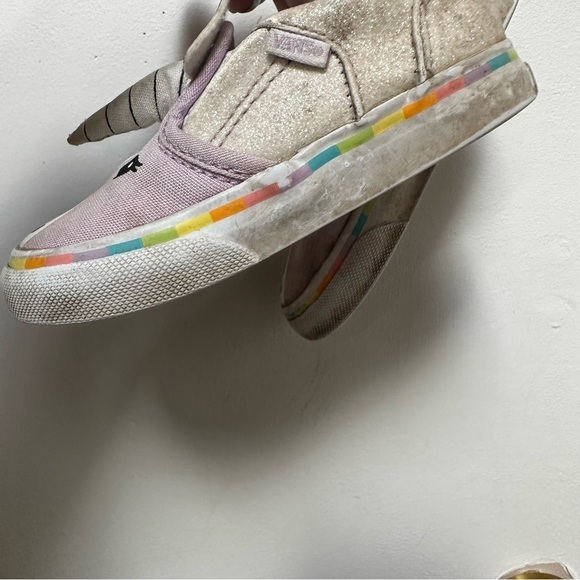 Vans Unicorn Horn Purple and White Slip-one | Toddler| size 6 with wear - Picture 5 of 9